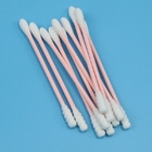 Eco-Friendly Individual Wrapped Round And Spiral Cotton Swab For Makeup Removing
