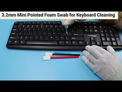 Hassas Kalıp Temizleme Mikro Sivri ESD Köpük Ucu Temiz Oda Çubuğu 3.2mm Tüy Bırakmayan