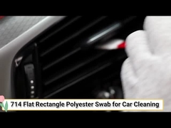 714 Lint Free Flat Square Dacron Temizlik Çubuğu Araç Temizlik Polyester Swab Cleanroom için