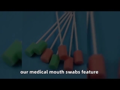 Hexagon Sünger Tiped Tek kullanımlık Steril Swab OEM Ağız Temizliği İçin