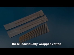 CA-006 Biyolojik olarak ayrıştırılabilir Uzun Ahşap Çubuk Temiz Oda Q İpuçları Endüstriyel Pamuk Kürük Temizlik Swab Çubuğu