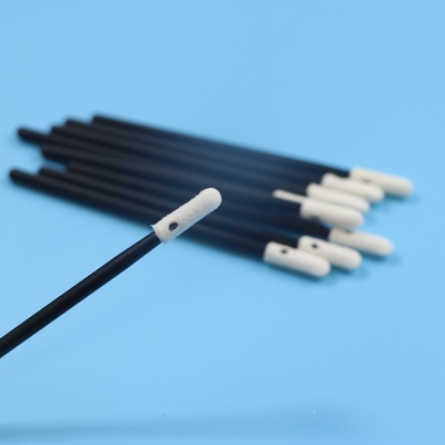 Yuvarlak Mini Kafa Siyah Saplı Sünger Köpük Swab 3.2mm Tüy Bırakmayan