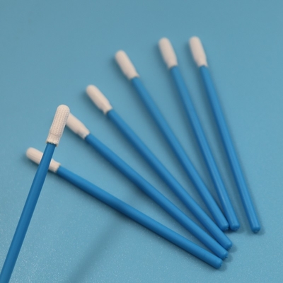 TX743 Mavi Saplı Hassas Temizleme Temiz Oda Polyester Swab Tüy Bırakmayan