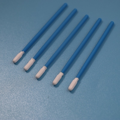 TX743 Mavi Saplı Hassas Temizleme Temiz Oda Polyester Swab Tüy Bırakmayan