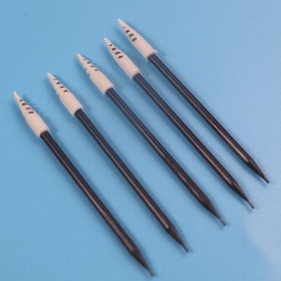 Siyah Saplı Mikro Spiral Sivri Sünger Köpük Swab Tüy Bırakmayan