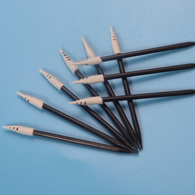Siyah Saplı Mikro Spiral Sivri Sünger Köpük Swab Tüy Bırakmayan