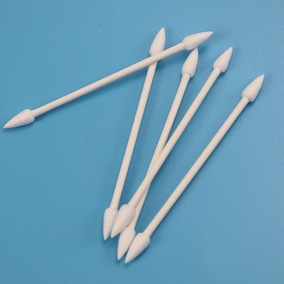 Temiz Oda için 4.7mm Biyobozunur Kağıt Çubuğu Çift Uçlu Qtips Pamuklu Çubuk