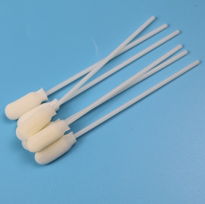 ABS Çubuk 10cm Büyük Yuvarlak Köpük Uçlu Tek Kullanımlık Numune Alma Çubuğu Steril