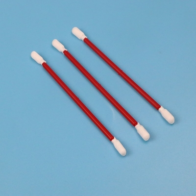 Tüy Bırakmayan Solvente Dirençli Dacron Polyester Uçlu Kırmızı Saplı Temiz Oda Çubuğu