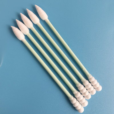 50 adet/torba Biyobozunur Yeşil Kağıt Sopa Qtips Pamuklu Çubukla Makyaj Çıkarmak Için