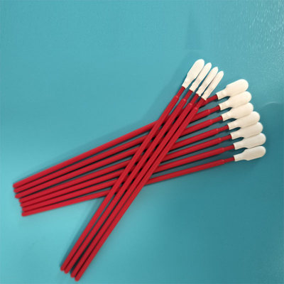 TX761 Sıvmaz Kırmızı PP Çubuk Paddle Başı Poliester Swabs PCB Temiz Oda için Temizlik Swabs