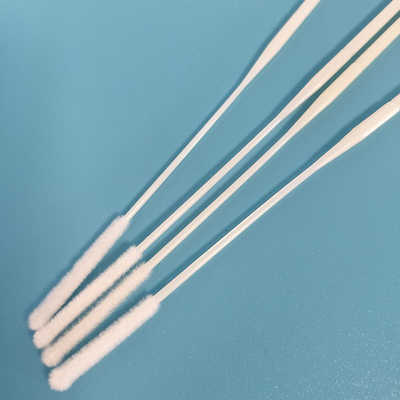 ABS Stick Flocked Nylon Nasal Swab Çökme Noktası ile Örnek Toplama Swab Bireysel Dolu