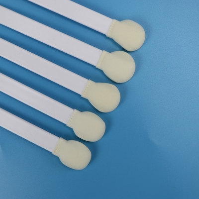 Tek kullanımlık Beyaz PP Stick Foam Tip Swabs Büyük Yuvarlak Sünger Stick Foam Baş Tıbbi Swab