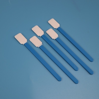 714 Lint Free Green Handle Flat Rectangle Microfiber Swab Supplier For Lens Cleaning (Lens Temizliği İçin Mikrofiber Swab Tedarikçisi)