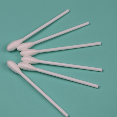 Tek kullanımlık 9.6 mm Büyük Yuvarlak Başlı Pamuk Kürükleri Swab Uygulayıcısı Plastik Yaka ile