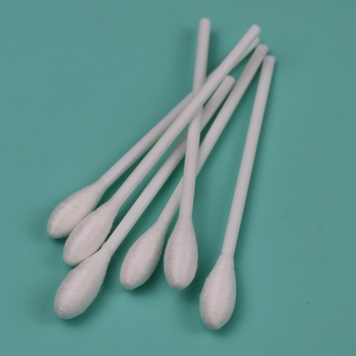 Tek kullanımlık 9.6 mm Büyük Yuvarlak Başlı Pamuk Kürükleri Swab Uygulayıcısı Plastik Yaka ile