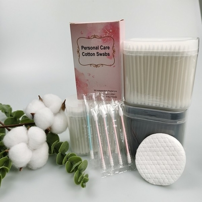 100/500pcs Toplu Makyaj Pamuk Hypoallergenik Yuvarlak Dokunulmamış Yüz Yastıkları Yolculuk Çantasıyla