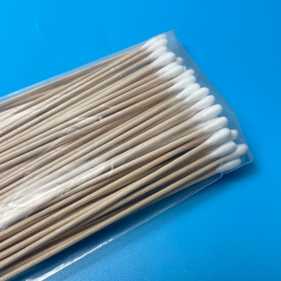 5 mm çaplı pamuk ucu ahşap pamuklu 150 mm uzunlukta tek kullanımlık tampon