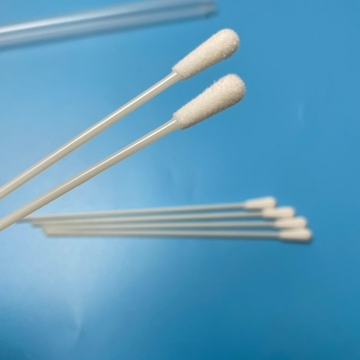 145 mm uzunlukta OEM Tek kullanımlık Steril Swab No Breakpoint 6 mm Baş Toplama Swab