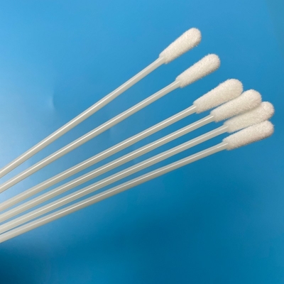 145 mm uzunlukta OEM Tek kullanımlık Steril Swab No Breakpoint 6 mm Baş Toplama Swab