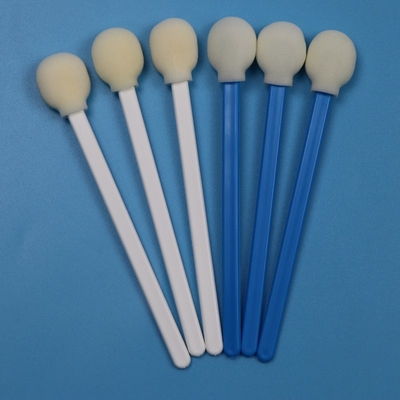 Tek kullanımlık Beyaz PP Stick Round Sponge Stick Medical Lollipop Foam Swab Uygulayıcı