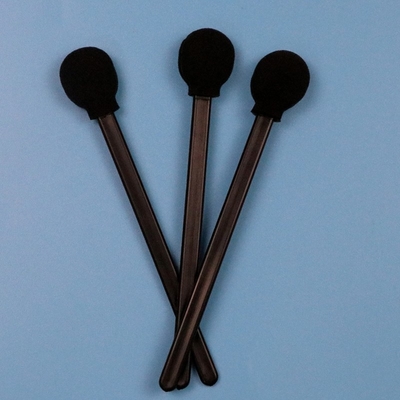 708 Lint Free Round Sponge Stick Black Cleanroom Foam Swab Araç Temizliği için