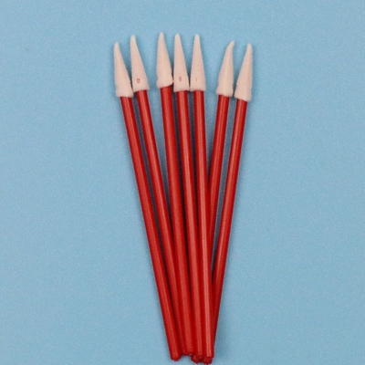 TX750 Lint Free Mini Pointed Sponge Stick Küçük Otomobil Temizleme Kırmızı El ile Sıkıştırılmış Temiz Oda Köpük Swab