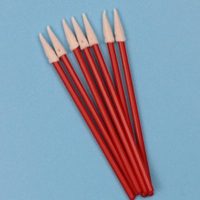 TX750 Lint Free Mini Pointed Sponge Stick Küçük Otomobil Temizleme Kırmızı El ile Sıkıştırılmış Temiz Oda Köpük Swab