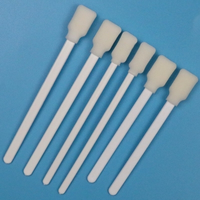 106mm Tek kullanımlık Beyaz PP Etiket Düzgen Sünger Deri Swab Antiseptik Tıbbi Köpük Swab Uygulayıcı