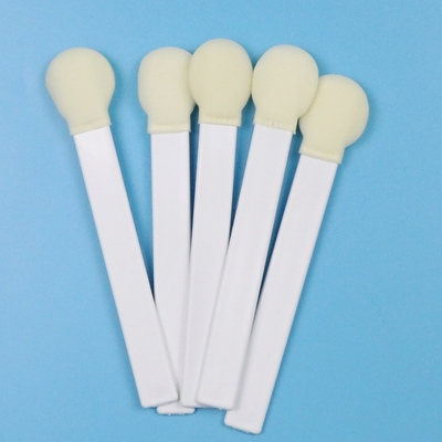 145mm Beyaz PP Stik 30mm Büyük Yuvarlak Baş Sünger Stik Tıbbi Köpük Swab Uygulayıcı