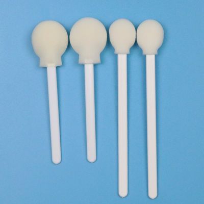 106mm Tek kullanımlık Beyaz PP Stick Lollipop Sponge Stick Medical Round Foam Swab Applicator for Skin Antiseptik