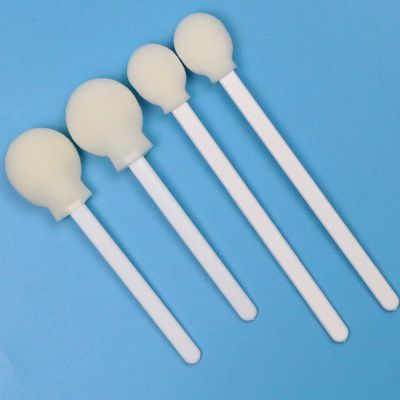 106mm Tek kullanımlık Beyaz PP Stick Lollipop Sponge Stick Medical Round Foam Swab Applicator for Skin Antiseptik