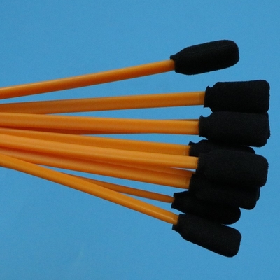 5 " Lint Free Black Sponge Swab Orange Stick Printer Temizlik için Dikdörtgen Temiz Oda Köpük Swab