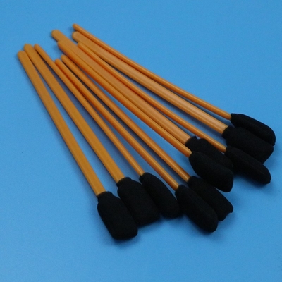 5 " Lint Free Black Sponge Swab Orange Stick Printer Temizlik için Dikdörtgen Temiz Oda Köpük Swab
