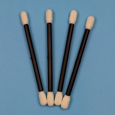 Lint Free Double Ended Compressed Small Cleanroom Swab Araba Temizlik Kara Tali ile köpüklü Swab