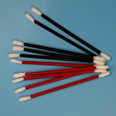 Lint Free Black Handle Double Ended Cleanroom Swab Araç Temizlik Polyester Swab Stick