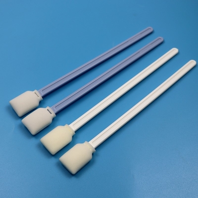 228mm Lint Free White Extra Long Handle Dikdörtgen Temiz Oda Swab UV Yazıcı Temizlik Köpük Swab