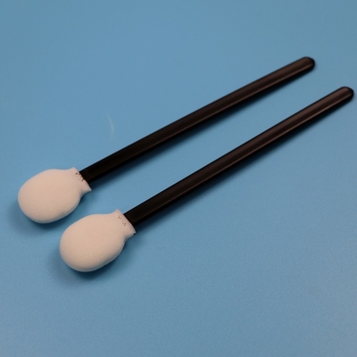 708 Lint Free Black Handle Dairesel Sünger Çubuk Temiz Oda Swab Araba Bakımı Lollipop Köpük Swab