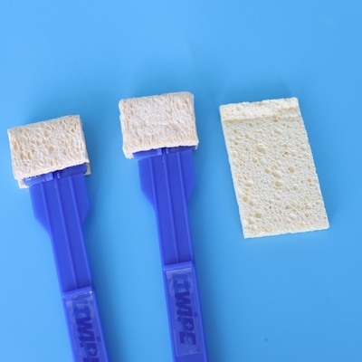 Yüksek emicilikli dikdörtgen çubuklı süngerli tampon tıbbi selüloz köpüklü tampon uygulayıcı