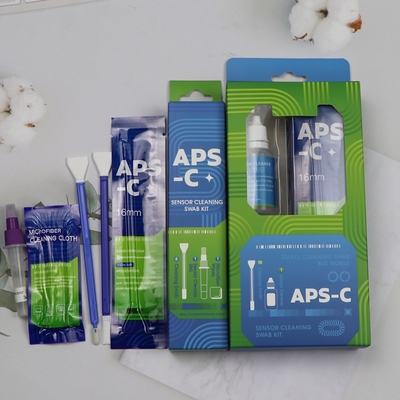 3 In 1 Taşınabilir Çift Kısımlı Mikrofiber Sensör Swab Çözümlü APS-C Kamera Temizlik Kiti