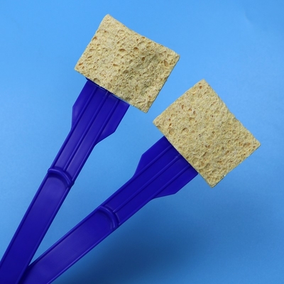 Yüksek emicilik çevresel yüzey örnekleme köpük tamponları laboratuvar için selüloz çubuğu monte sünger tamponları