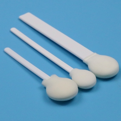 108 mm Tek kullanımlık Beyaz PP Stik 30 mm Büyük Yuvarlak Baş Sünger Stik Tıbbi Dairesel Köpük Swab Uygulayıcı