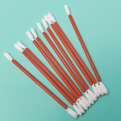 Lint Free Double Twisted Head Cleanroom Mikrofiber Detaylı Swab Araba Temizlik Poliester Swab