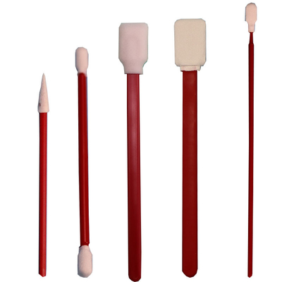 Lint Free Red PP Stick Foam Detaylı Swab Mikrofiber Araç Temizlik Swab Kiti Hassas Temizlik İçin