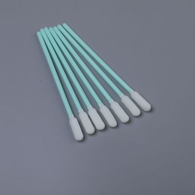6 mm yuvarlak köpük ucu temizlik süpürgesi Güçlü yeşil el ile Lint ücretsiz hassas temizlik uygulayıcı uzunluğu 100 mm