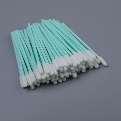 6 mm yuvarlak köpük ucu temizlik süpürgesi Güçlü yeşil el ile Lint ücretsiz hassas temizlik uygulayıcı uzunluğu 100 mm
