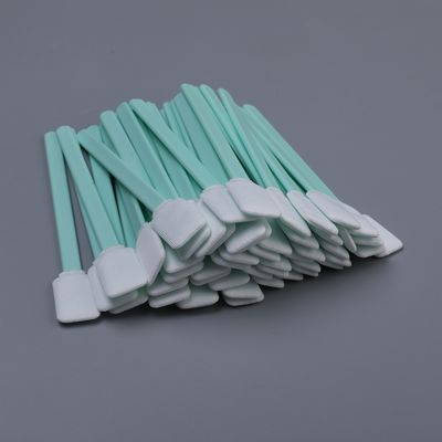 Çift Katmanlı Poliester Temizlik Swabı Düz Dörtgen Baş 15mm Lint Özgür Elektronik Temizlik Swabı 125mm 100pcs
