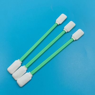 TX714 Tüy Bırakmayan Düz Kare ESD Polyester Çubuk Süpürme Temiz Oda Çubuğu Çift Başlı