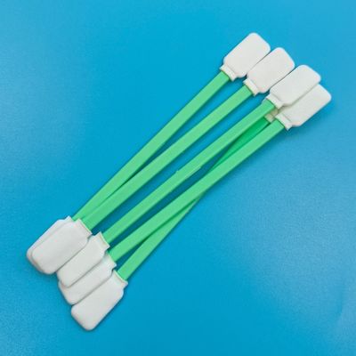 TX714 Tüy Bırakmayan Düz Kare ESD Polyester Çubuk Süpürme Temiz Oda Çubuğu Çift Başlı