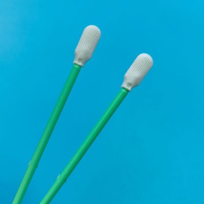 Tüy Bırakmayan Kürek Başlı ESD Temiz Oda Çubuğu Optik Temizleme Polyester Çubuk Çift Başlı